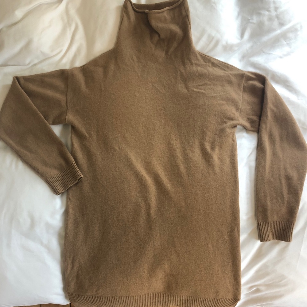 Cashmere turtleneck sweater dress